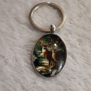 Deer Keychain Stainless Steel